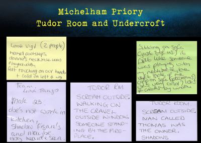 Incident board at Michelham Priory April 2017